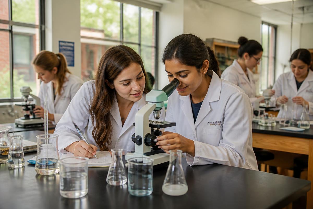 Upper school science lab